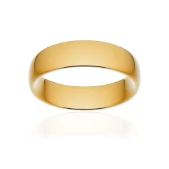 Alliance classique ruban confort or 750 jaune poli 6 mm