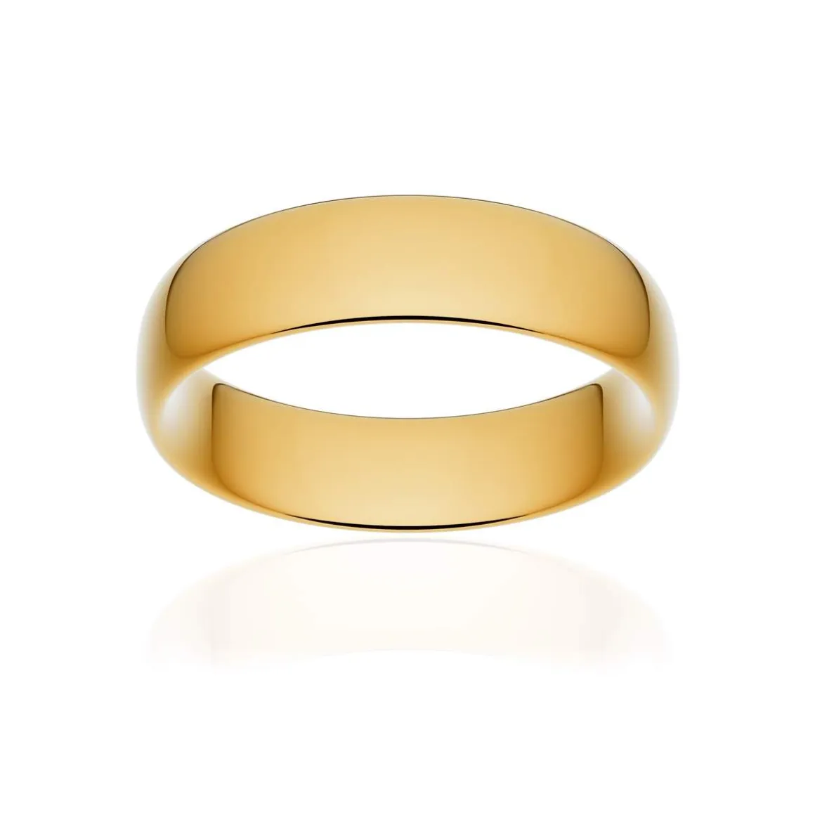 Alliance classique ruban confort or 750 jaune poli 6 mm