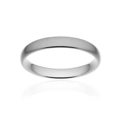 Alliance classique ruban confort or 750 blanc brossé 3,5 mm