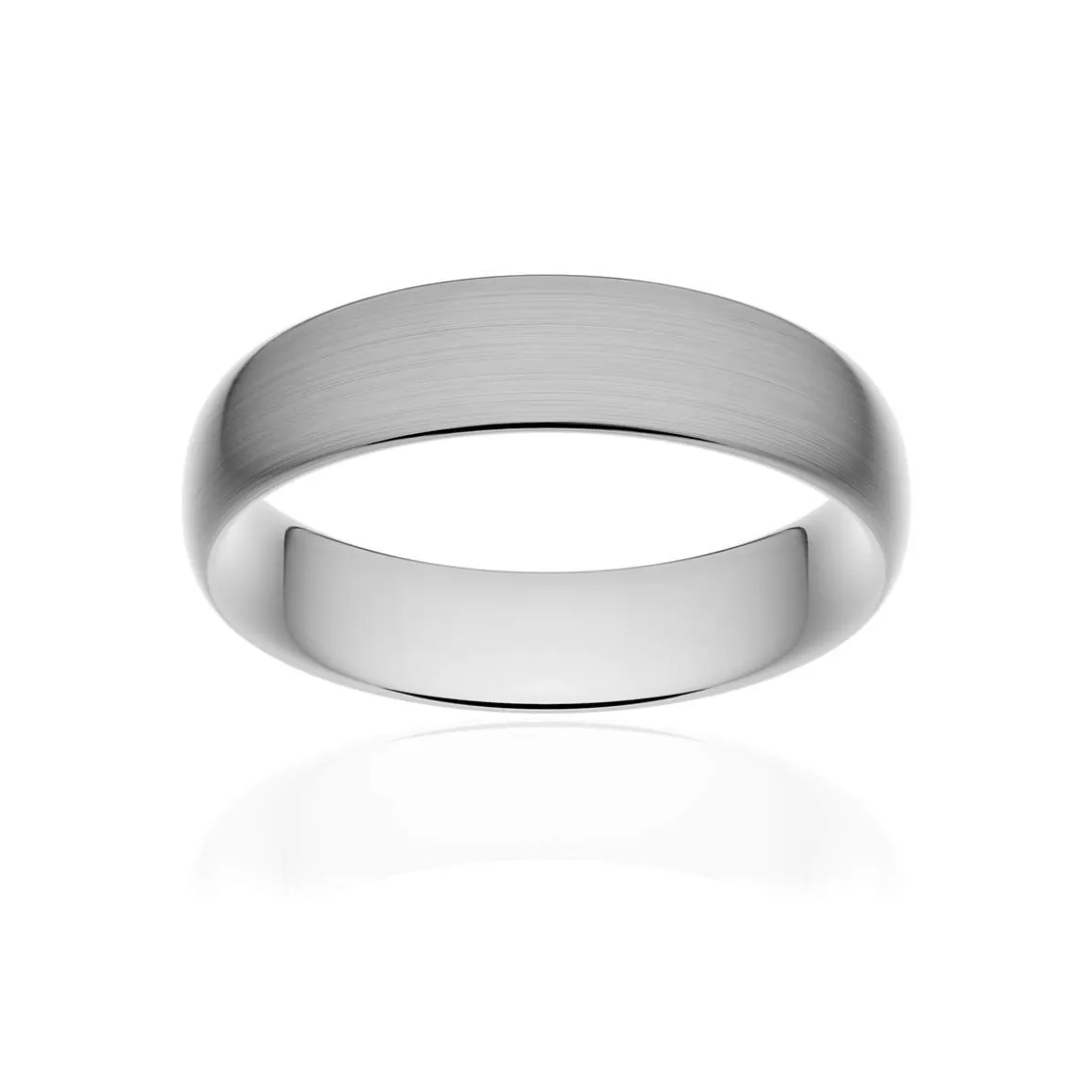 Alliance classique ruban confort platine 950 brossé 5,5 mm