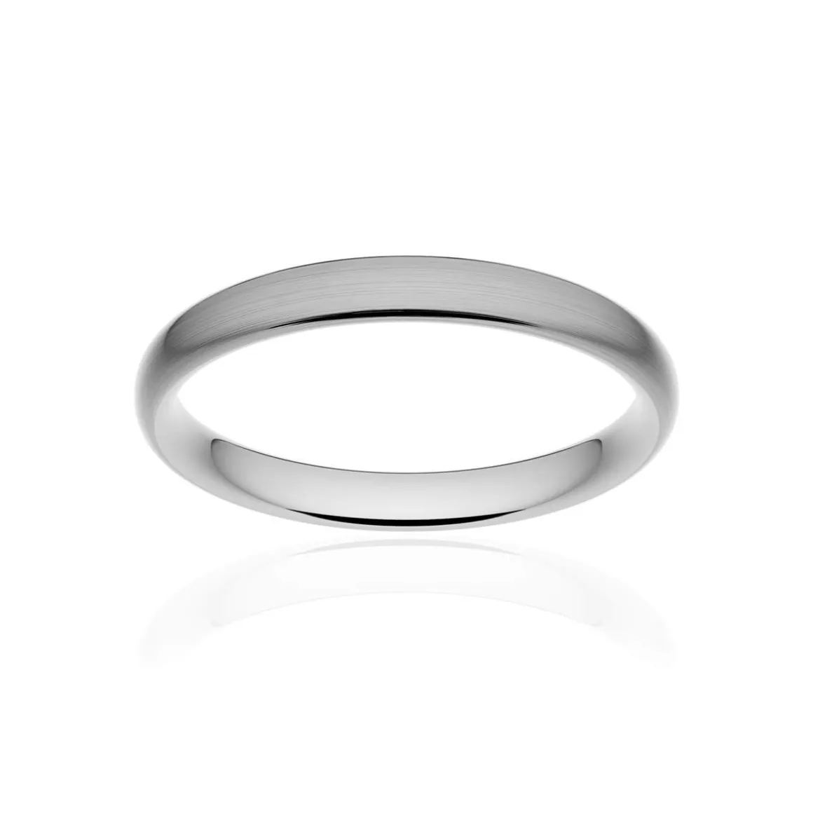Alliance classique ruban confort platine 950 brossé 3 mm