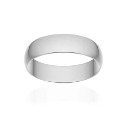 Alliance classique ruban or 375 blanc poli 5 mm