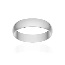 Alliance classique ruban or 375 blanc poli 4,5 mm