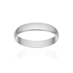 Alliance classique ruban or 375 blanc poli 3,5 mm