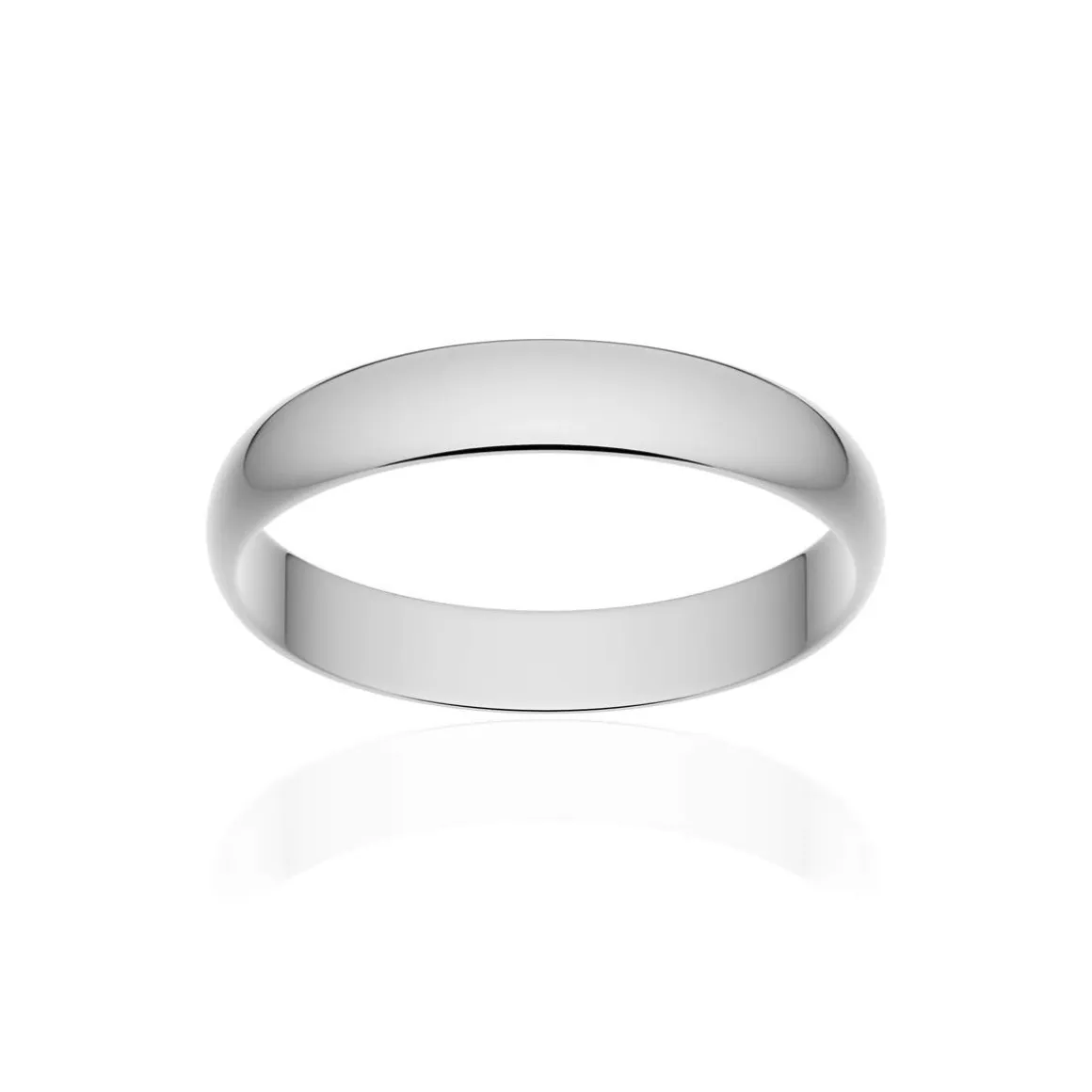 Alliance classique ruban or 375 blanc poli 3,5 mm
