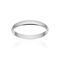 Alliance classique ruban or 375 blanc poli 2,5 mm