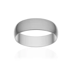 Alliance classique ruban or 375 blanc brossé 5,5 mm