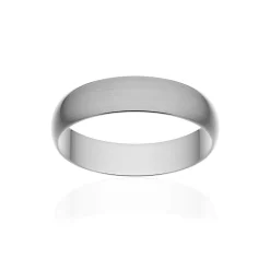 Alliance classique ruban or 375 blanc brossé 4,5 mm