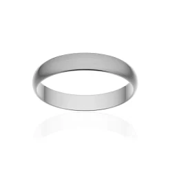 Alliance classique ruban or 750 blanc brossé 3,5 mm