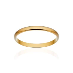 Alliance classique ruban or 375 jaune brossé 2 mm