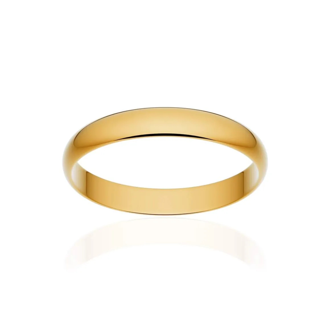 Alliance classique ruban or 750 jaune poli 3 mm