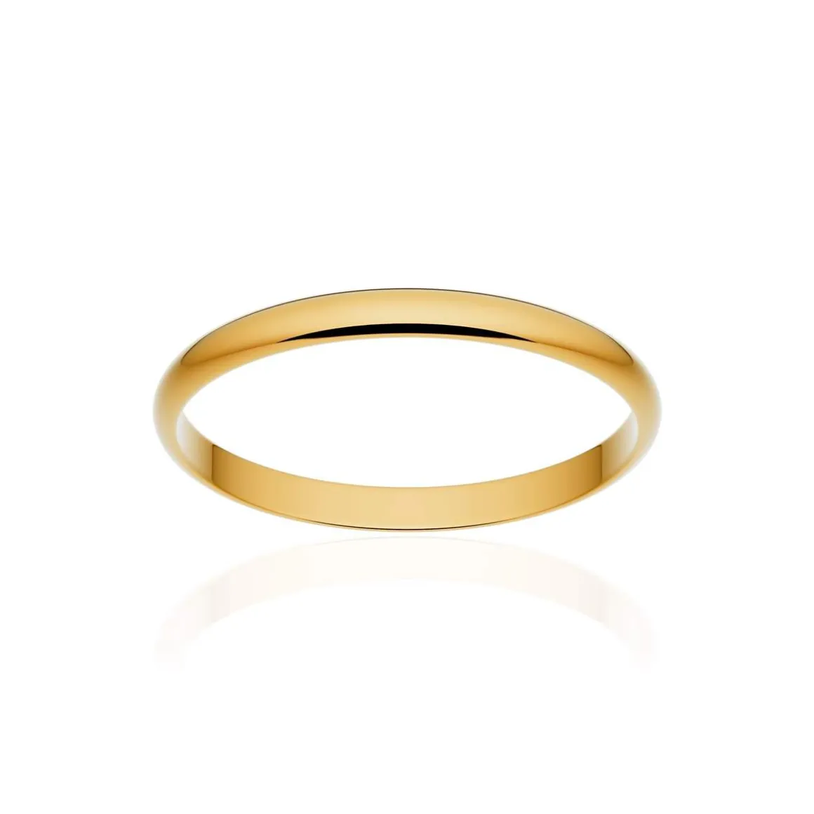 Alliance classique ruban or 750 jaune poli 2 mm