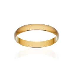 Alliance classique ruban or 375 jaune brossé 3 mm