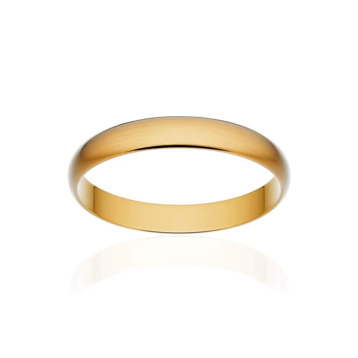 Alliance classique ruban or 375 jaune brossé 3 mm