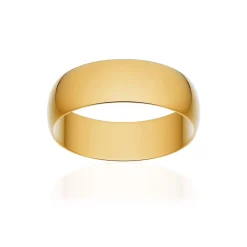 Alliance classique ruban or 375 jaune poli 6 mm