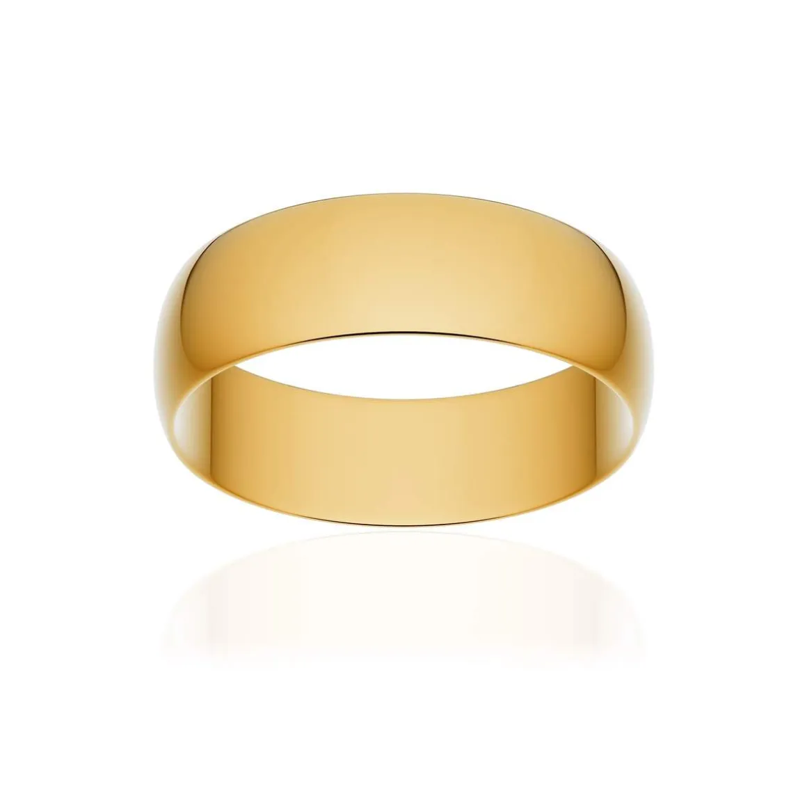 Alliance classique ruban or 375 jaune poli 6 mm