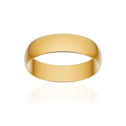 Alliance classique ruban or 375 jaune poli 5 mm