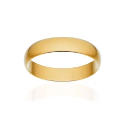 Alliance classique ruban or 375 jaune poli 4 mm