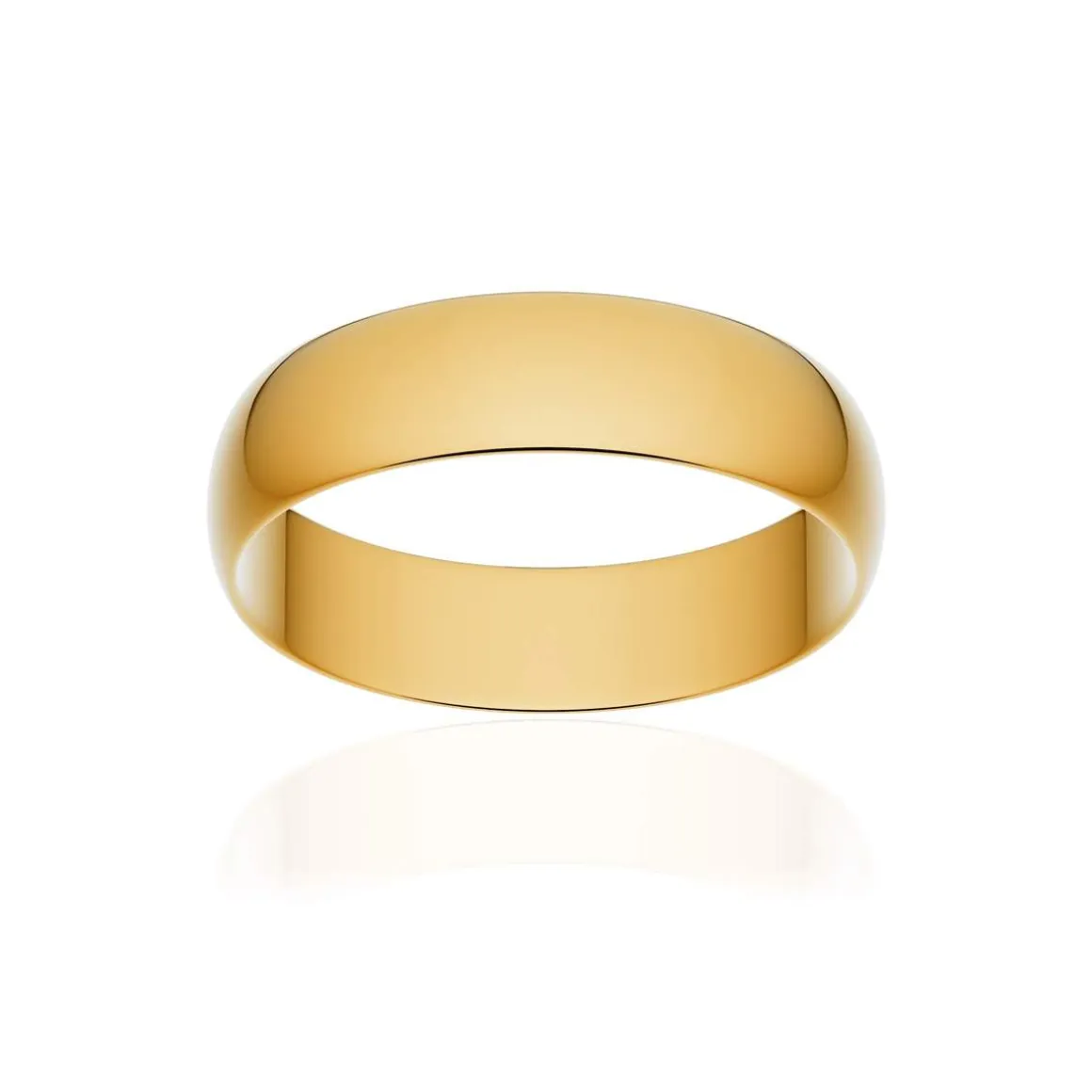 Alliance classique ruban or 750 jaune poli 5 mm