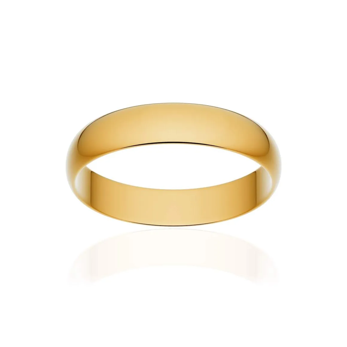 Alliance classique ruban or 750 jaune poli 4 mm