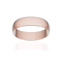 Alliance classique ruban or 750 rose brossé 5 mm
