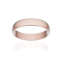 Alliance classique ruban or 750 rose brossé 4 mm