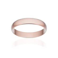 Alliance classique ruban or 750 rose brossé 3,5 mm