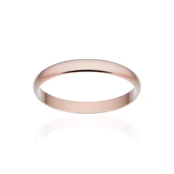 Alliance classique ruban or 750 rose brossé 2,5 mm