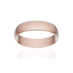 Alliance classique ruban or 750 rose poli 4,5 mm