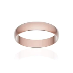 Alliance classique ruban or 750 rose poli 4 mm