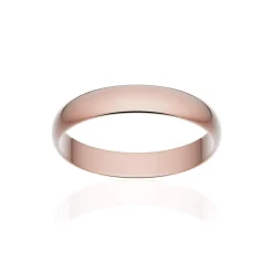 Alliance classique ruban or 750 rose poli 3,5 mm