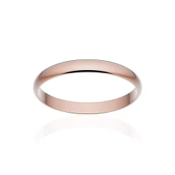 Alliance classique ruban or 750 rose poli 2,5 mm