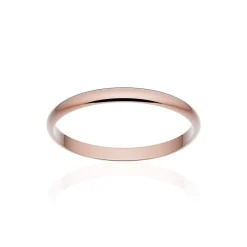 Alliance classique ruban or 750 rose poli 2 mm
