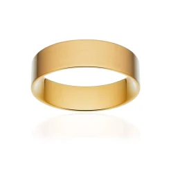 Alliance classique ruban plat confort or 375 jaune brossé 5,5 mm