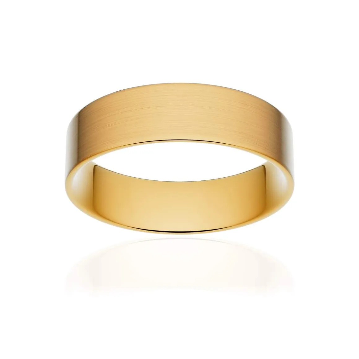Alliance classique ruban plat confort or 375 jaune brossé 5,5 mm