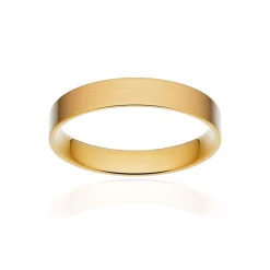 Alliance classique ruban plat confort or 375 jaune brossé 3,5 mm