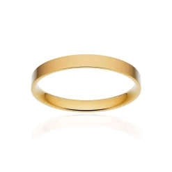 Alliance classique ruban plat confort or 375 jaune brossé 2,5 mm