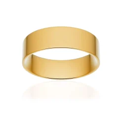 Alliance classique ruban plat confort or 375 jaune poli 6 mm