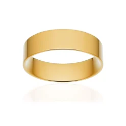 Alliance classique ruban plat confort or 375 jaune poli 5,5 mm