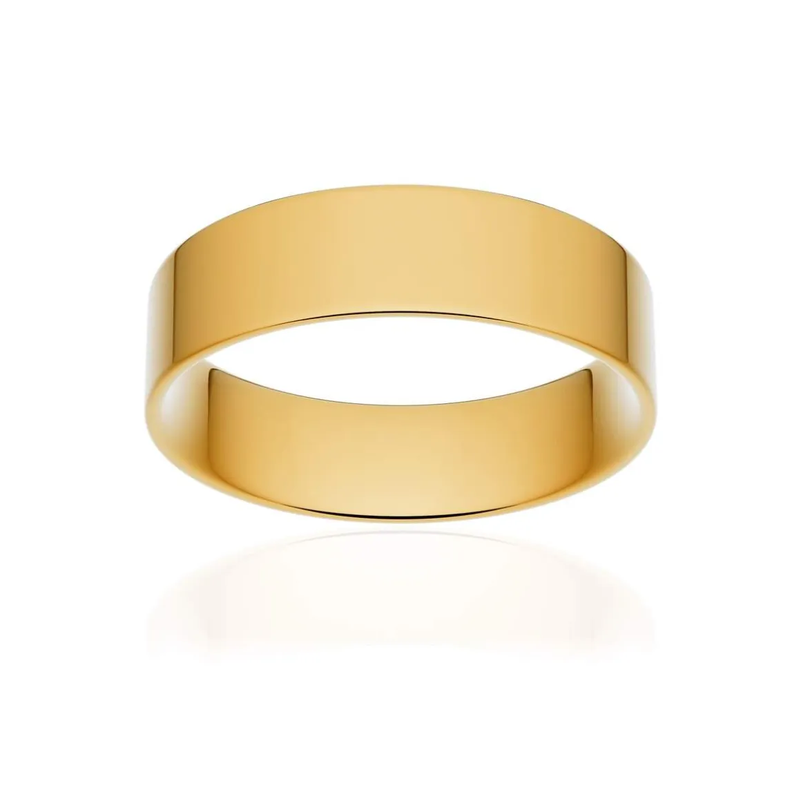Alliance classique ruban plat confort or 375 jaune poli 5,5 mm