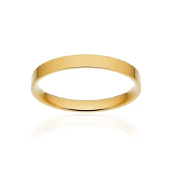 Alliance classique ruban plat confort or 375 jaune poli 2,5 mm