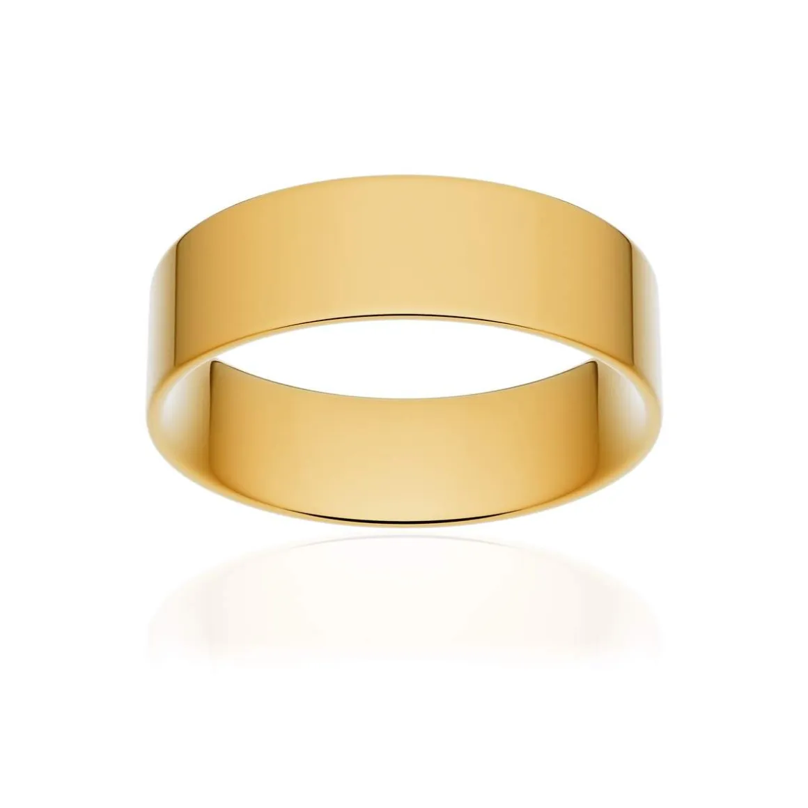 Alliance classique ruban plat confort or 750 jaune poli 6 mm