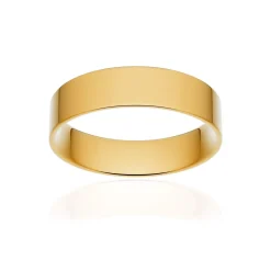 Alliance classique ruban plat confort or 750 jaune poli 5 mm