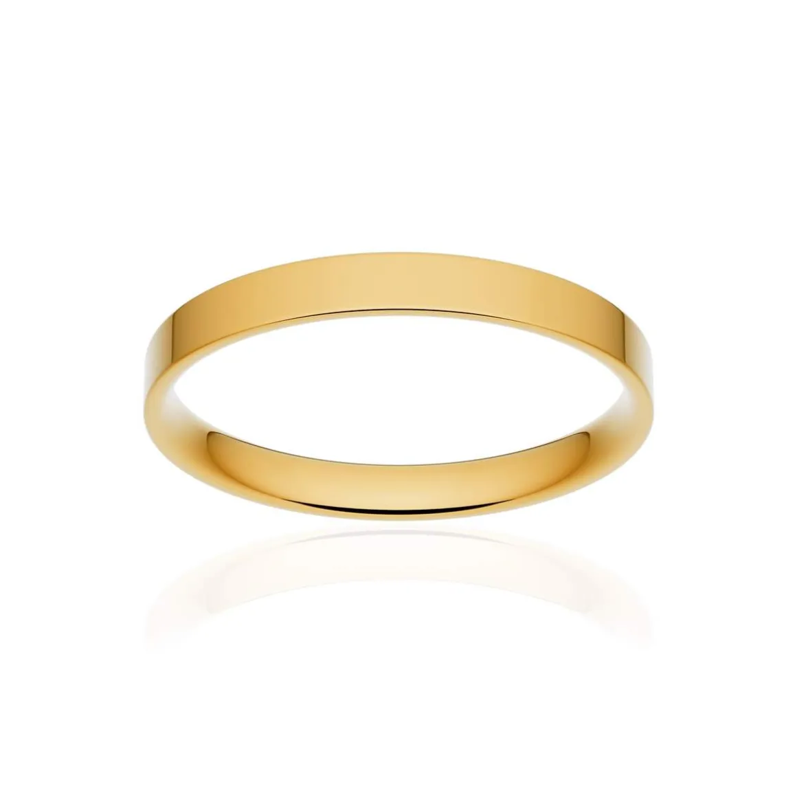 Alliance classique ruban plat confort or 750 jaune poli 2,5 mm