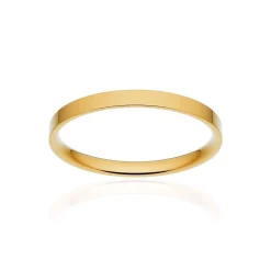 Alliance classique ruban plat confort or 750 jaune poli 2 mm