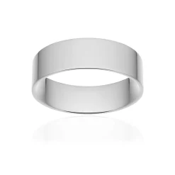 Alliance classique ruban plat confort or 375 blanc poli 6 mm