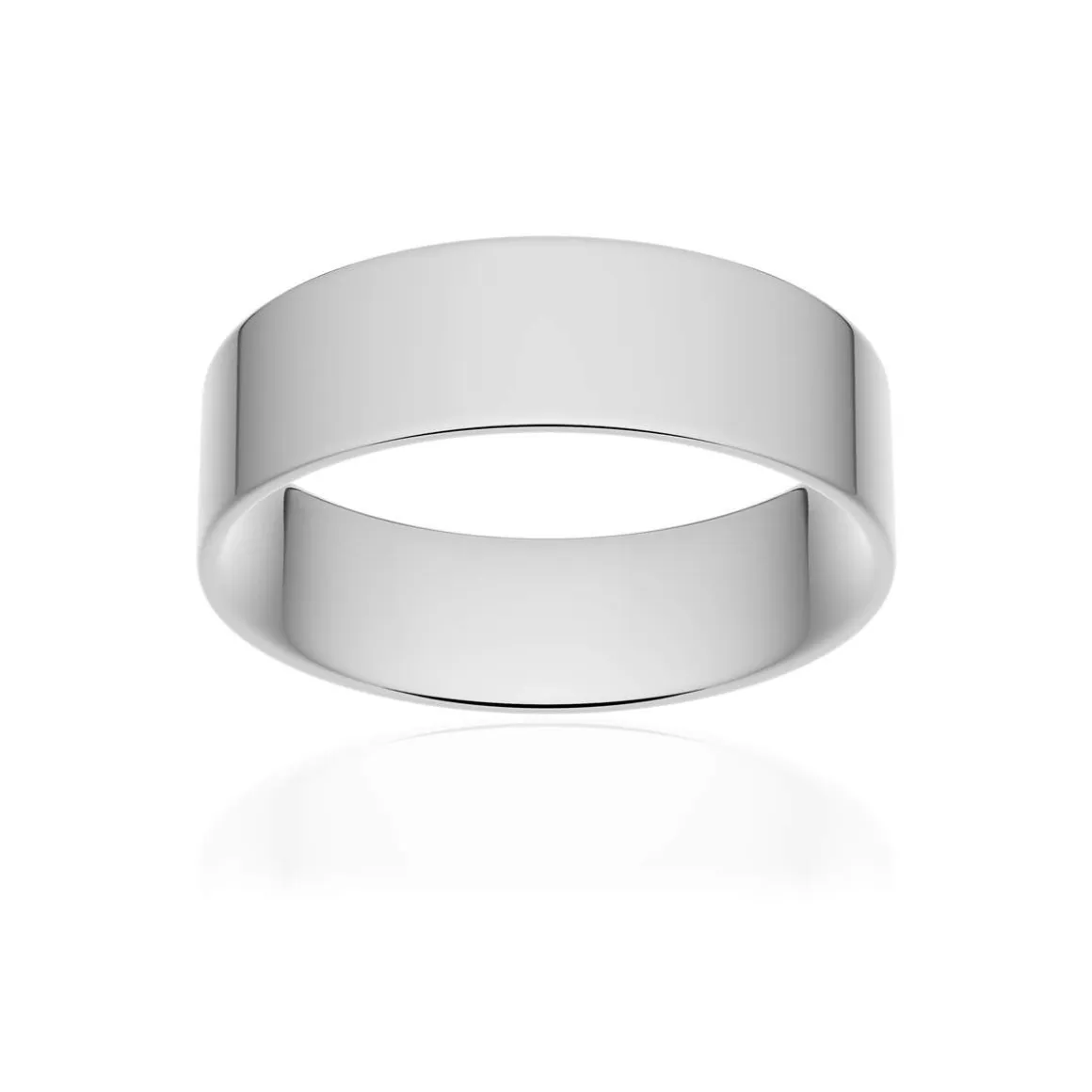 Alliance classique ruban plat confort or 375 blanc poli 6 mm