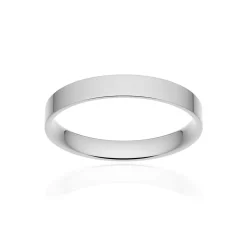 Alliance classique ruban plat confort or 375 blanc poli 3 mm