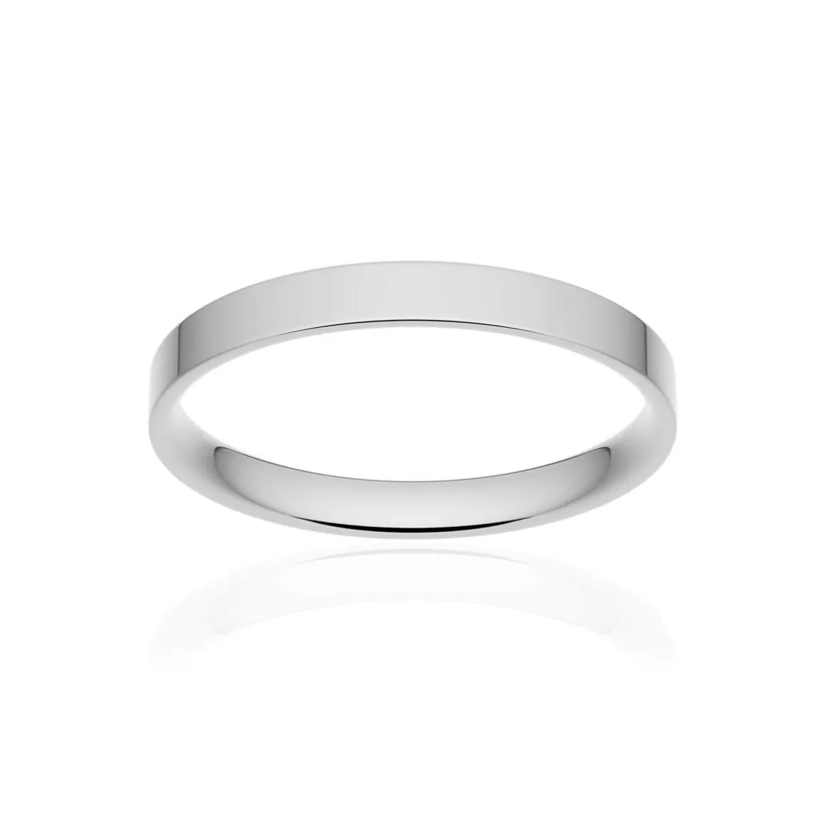 Alliance classique ruban plat confort or 375 blanc poli 2,5 mm
