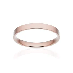 Alliance classique ruban plat confort or 750 rose brossé 2,5 mm